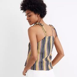 Madewell Texture and Thread tie-shoulder top XXS
